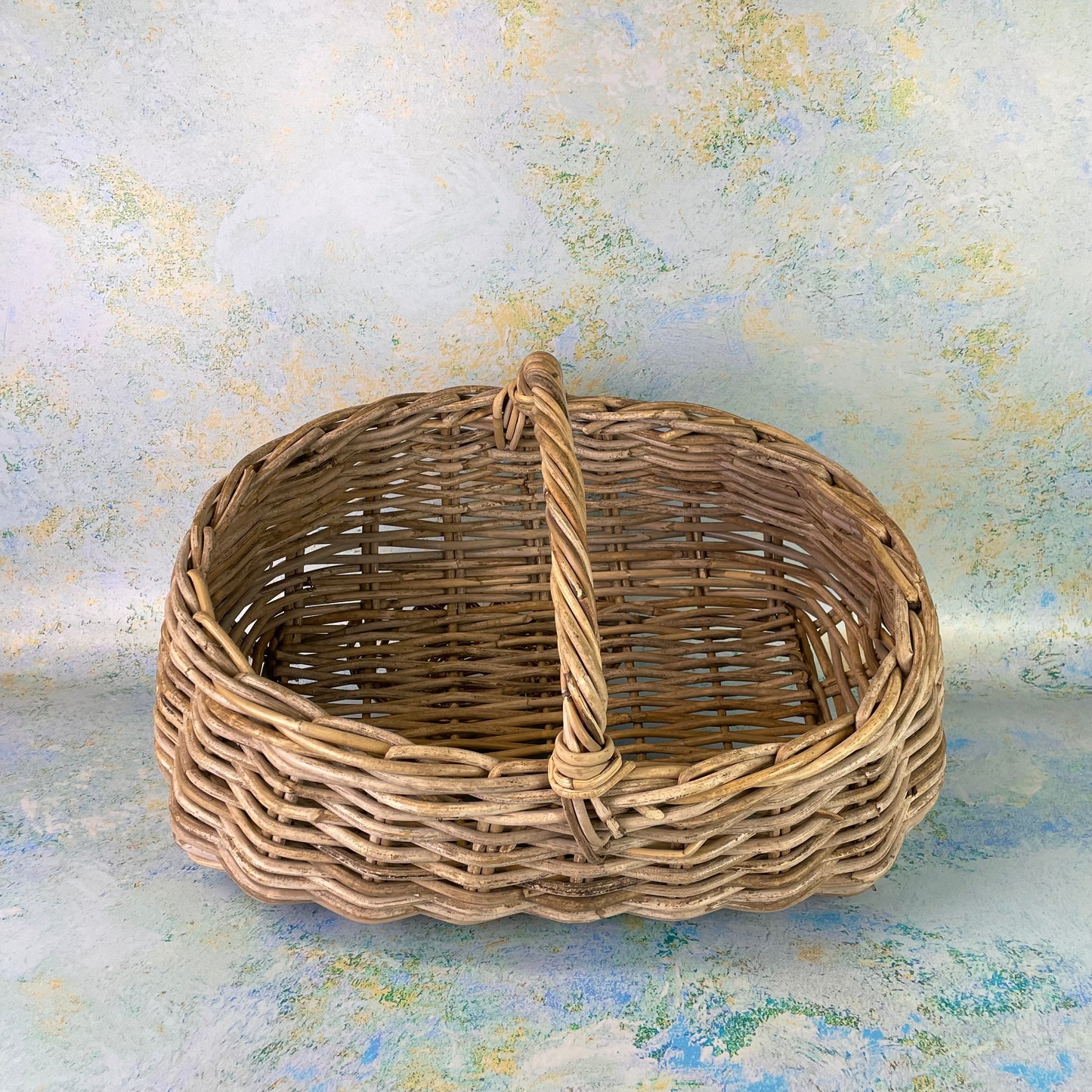 Large Rattan Kindling Basket