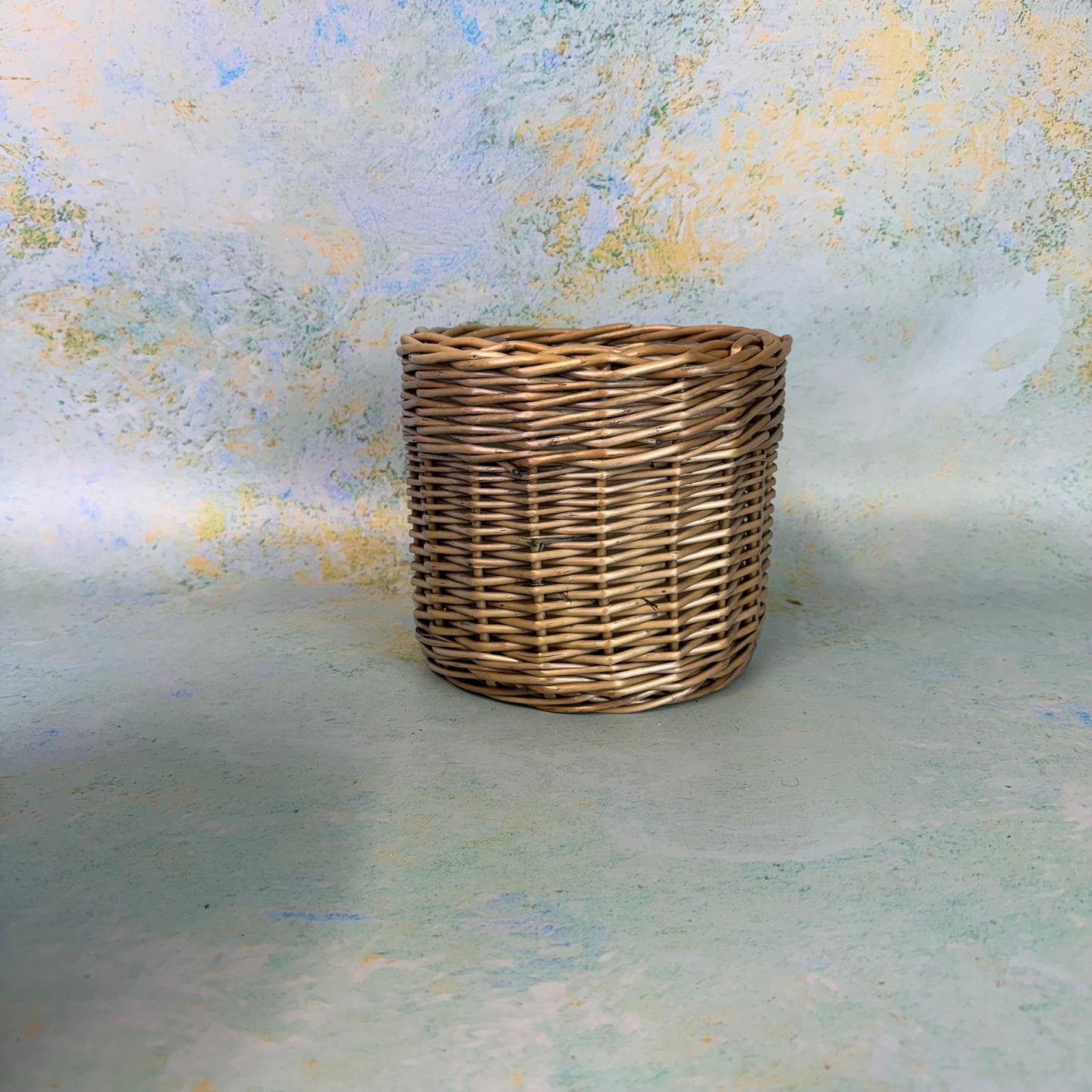 Grey Wicker Planter Large