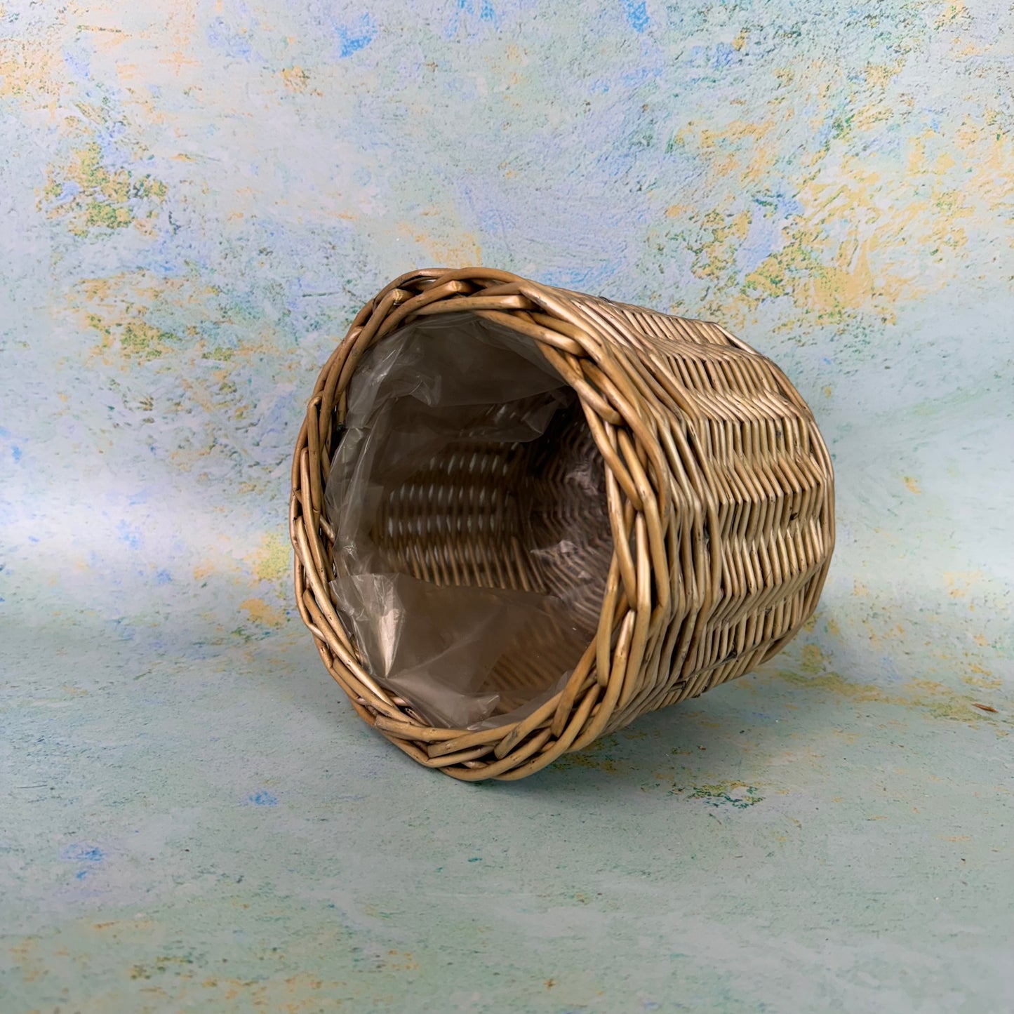 Grey Wicker Planter Large