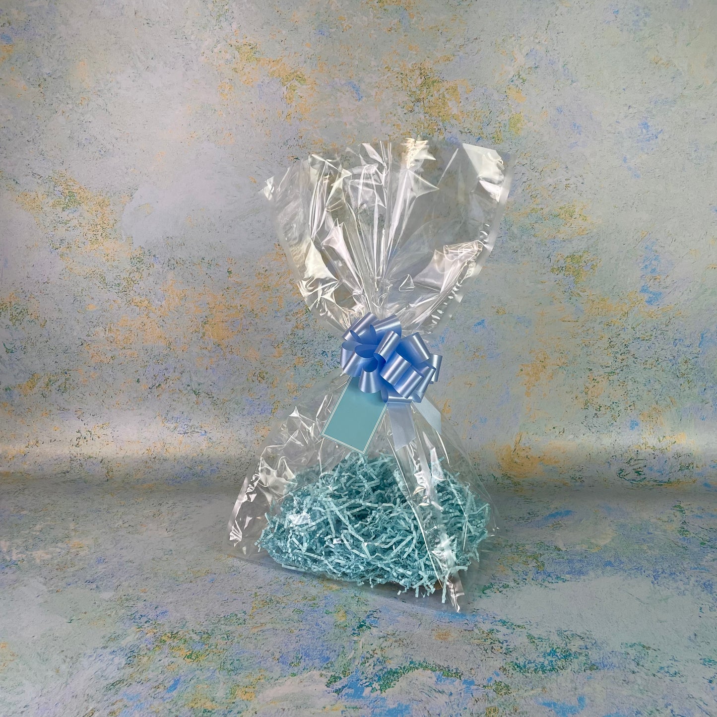 New Baby Gift Basket Kit in Blue and White