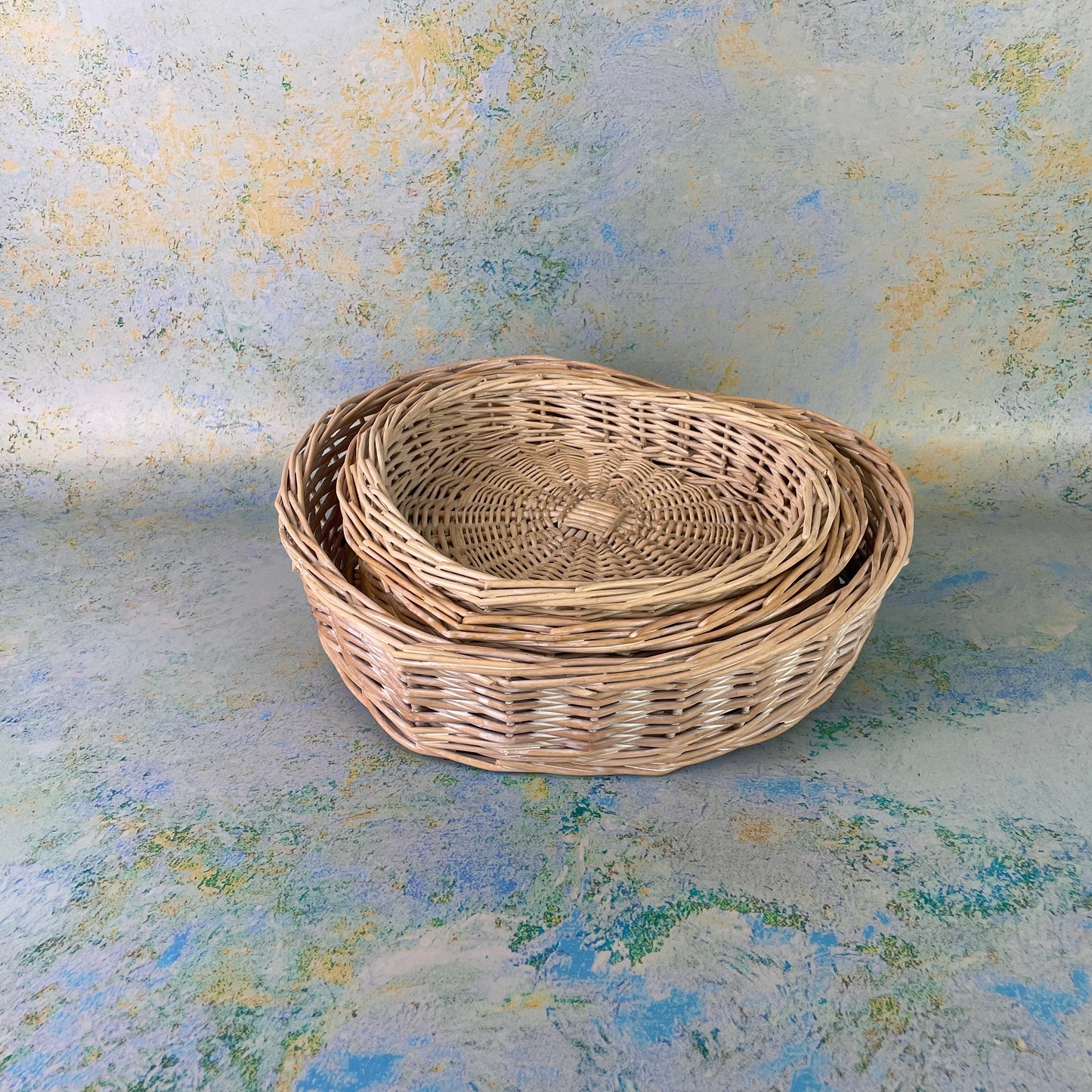 Heart Shaped Wicker Basket Set