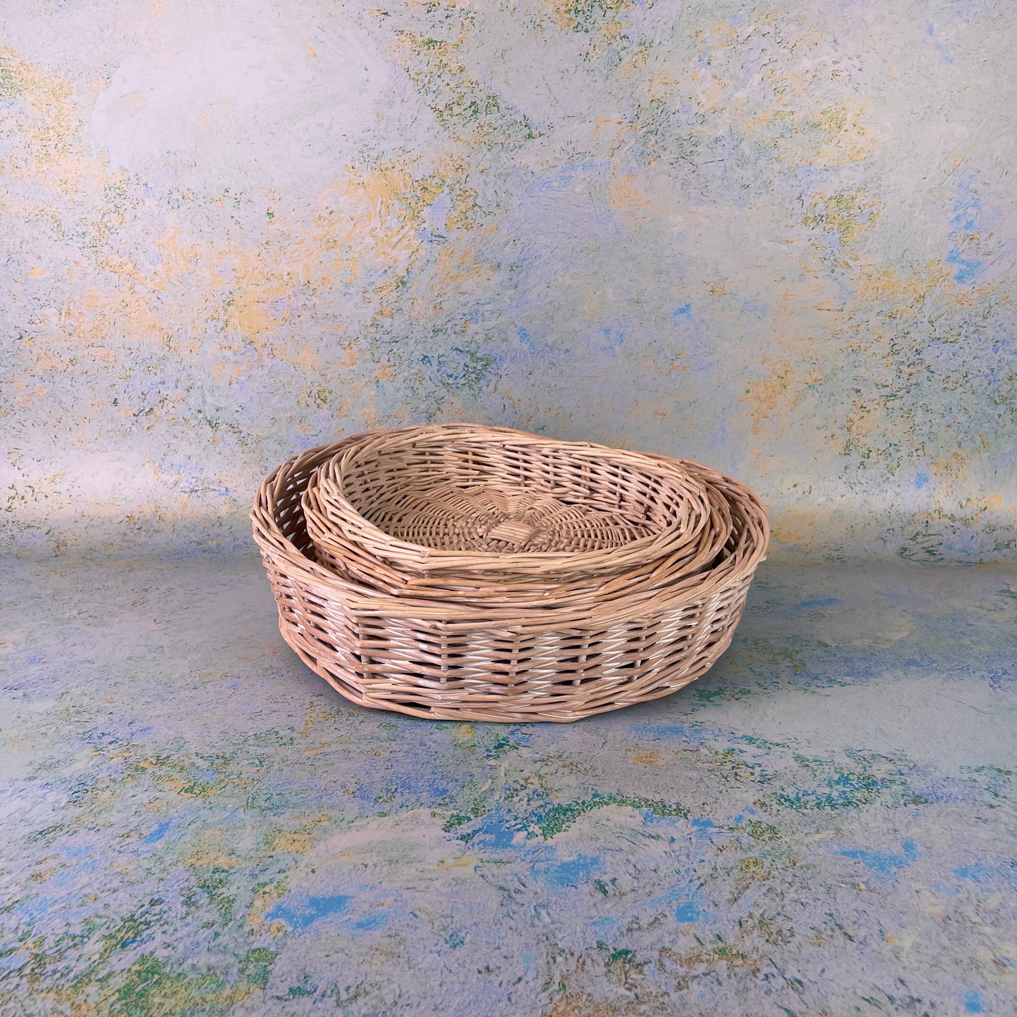 Heart Shaped Wicker Basket Set