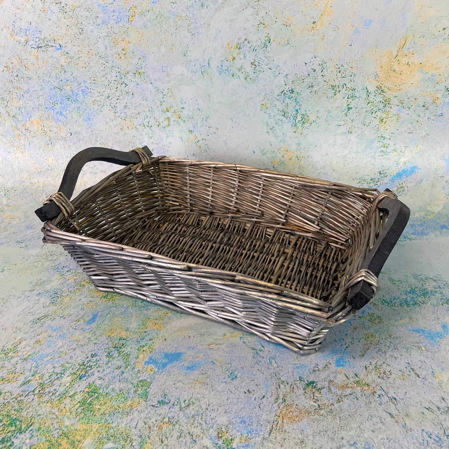 Winter Display Basket with Wooden Handles