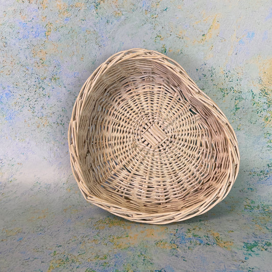 Wicker Heart Shaped Basket - Small