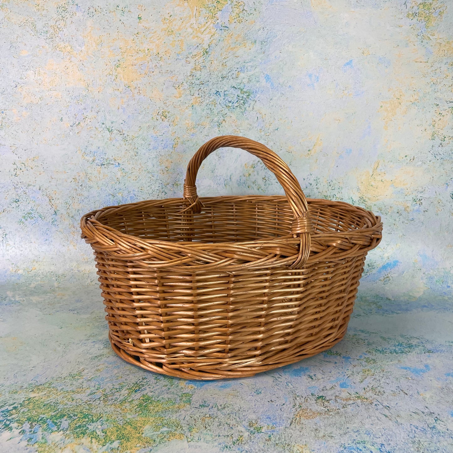 Traditional Woven Shopping Basket