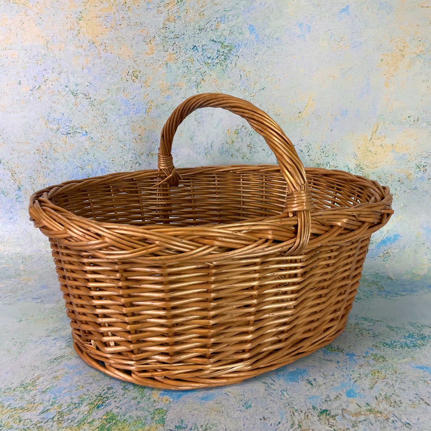 Traditional Woven Shopping Basket