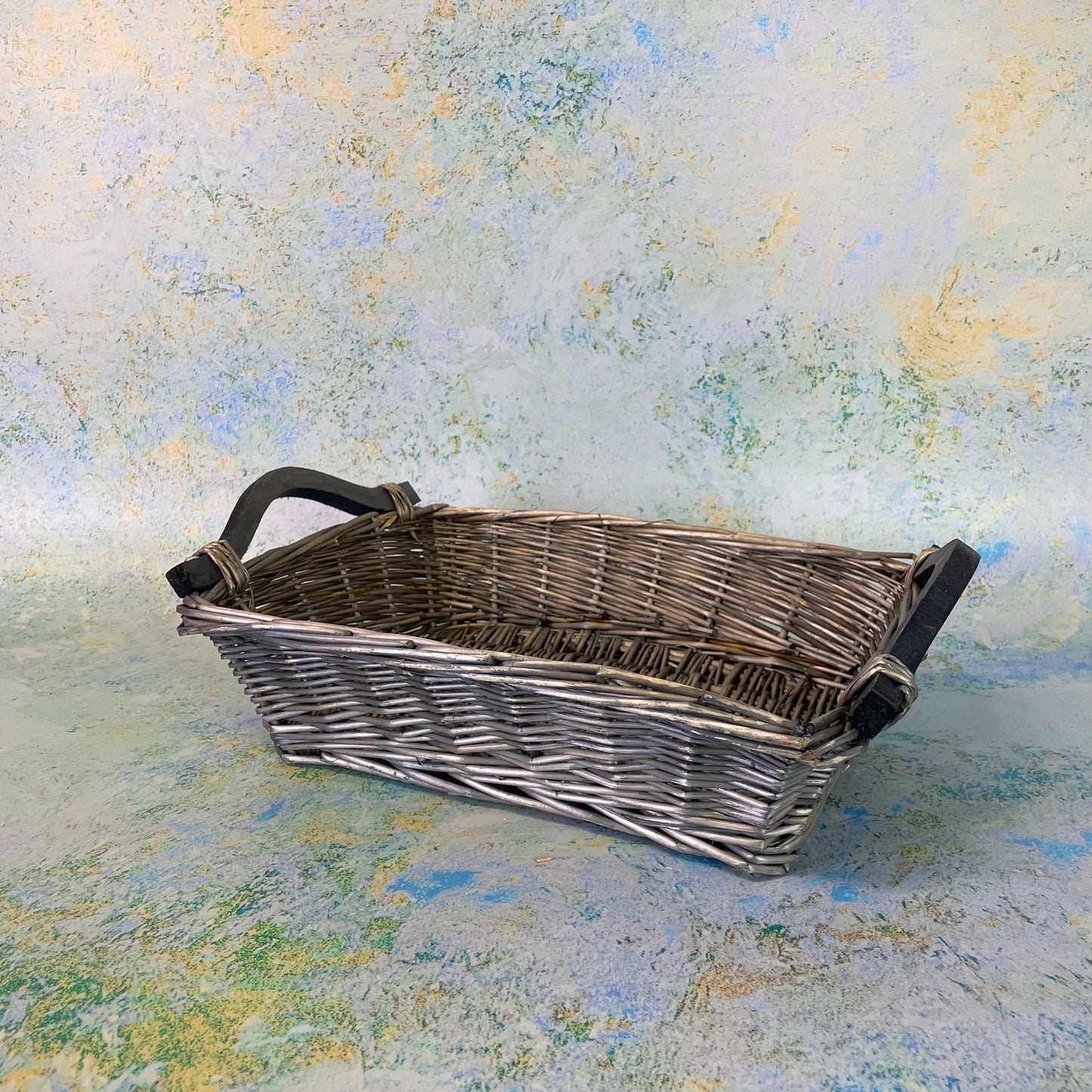 Winter Display Basket with Wooden Handles