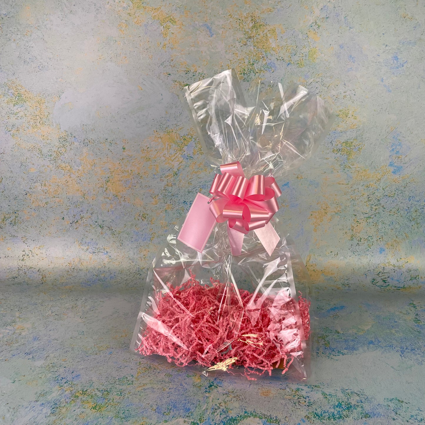 New Baby Gift Basket Kit with Pink Gingham