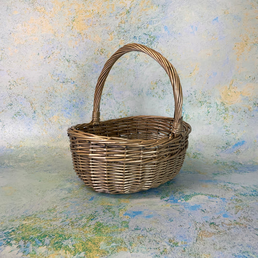 Wicker Foraging Basket - Antiqued Finish