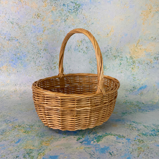 Easter Egg Hunt Basket - Beige Wicker