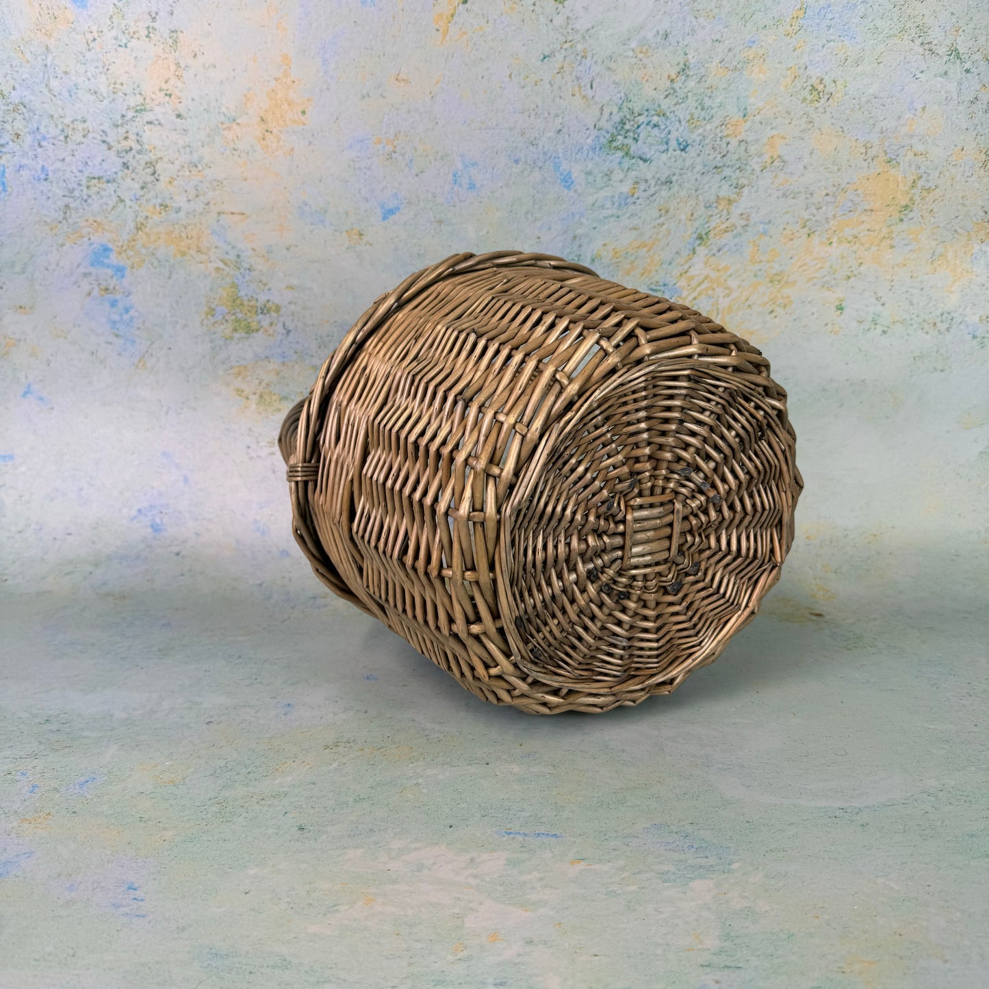 Round Wicker Shopping Basket