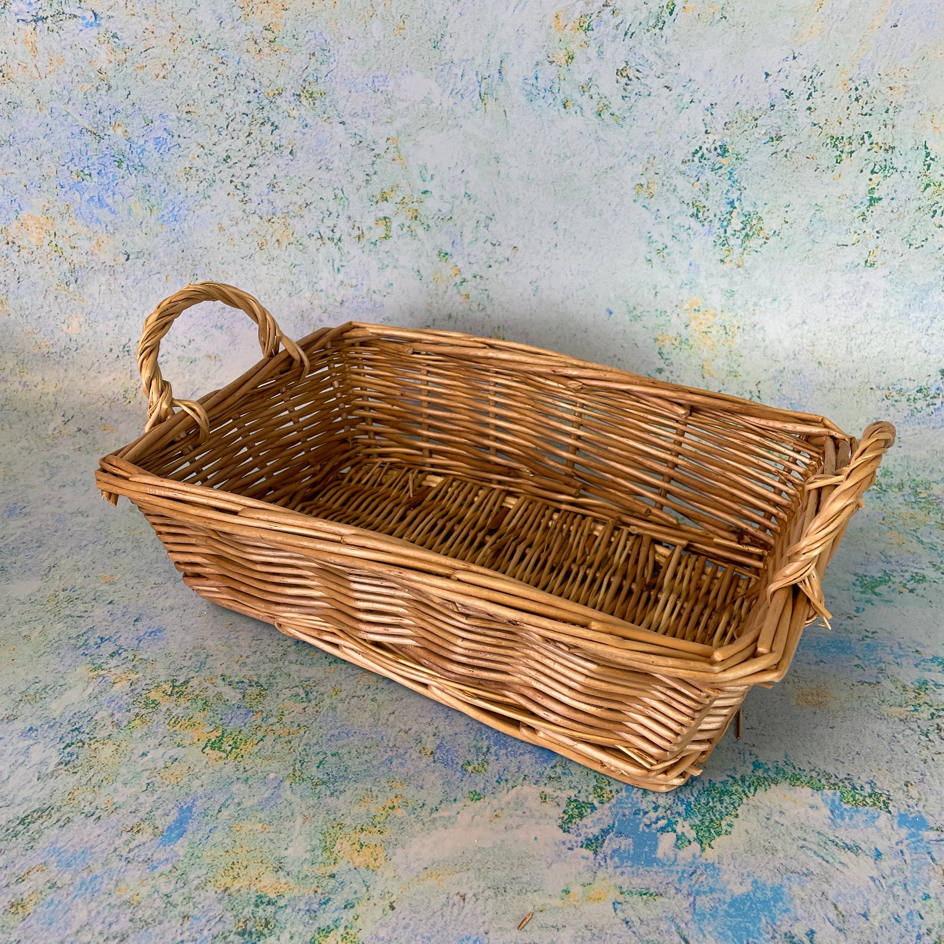 Rectangular wicker storage sale baskets