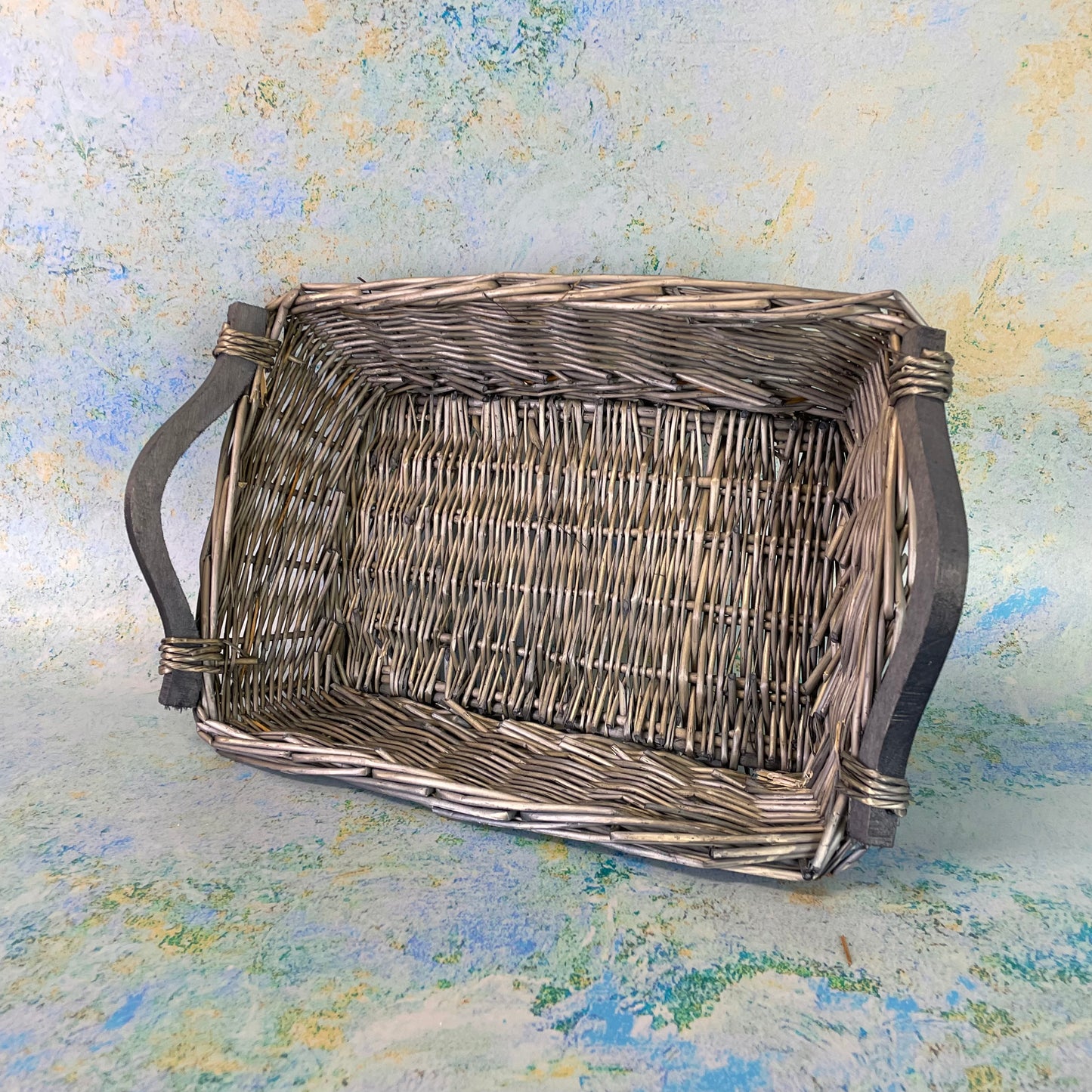 Winter Display Basket with Wooden Handles