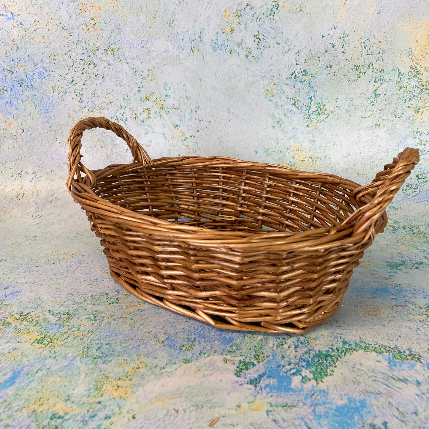Wicker Storage Basket with Handles