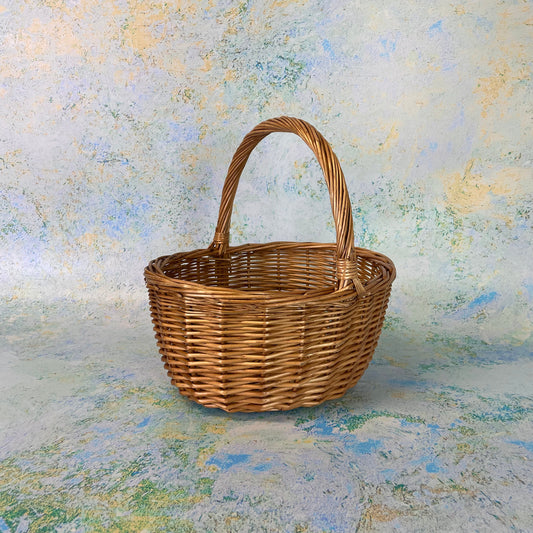 Compact Wicker Foraging Basket