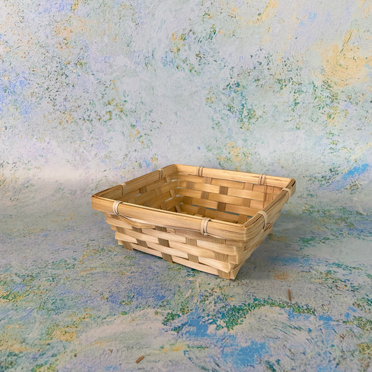 Square Bamboo Woven Gift Basket