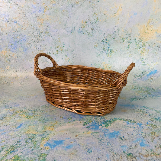 Oval Wicker Basket with Handles