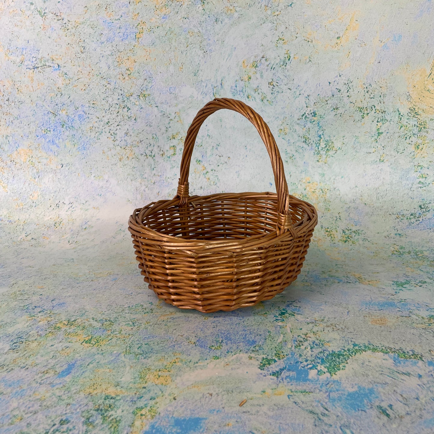 Small Easter Egg Hunt Basket - Brown Wicker