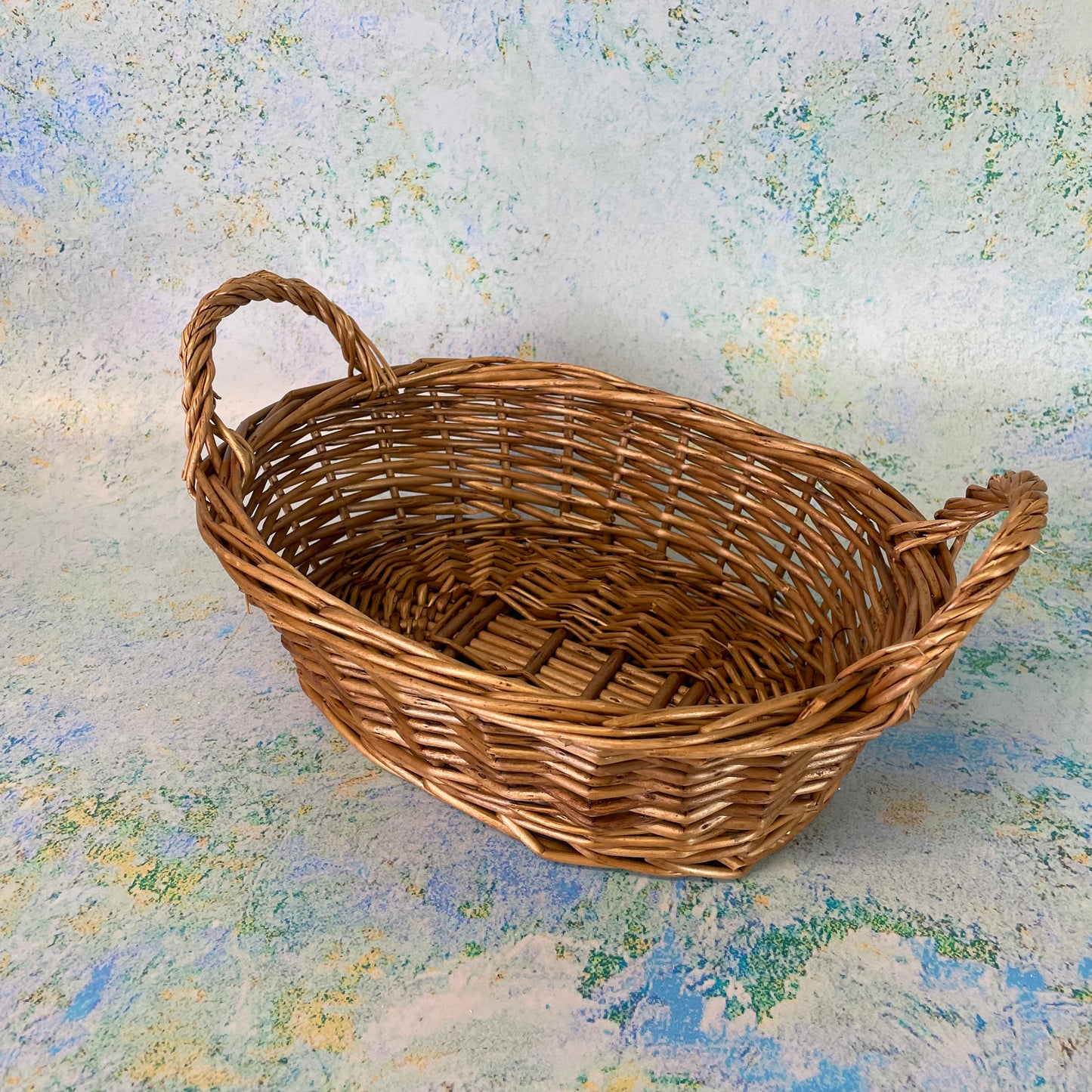 Oval Wicker Basket with Handles