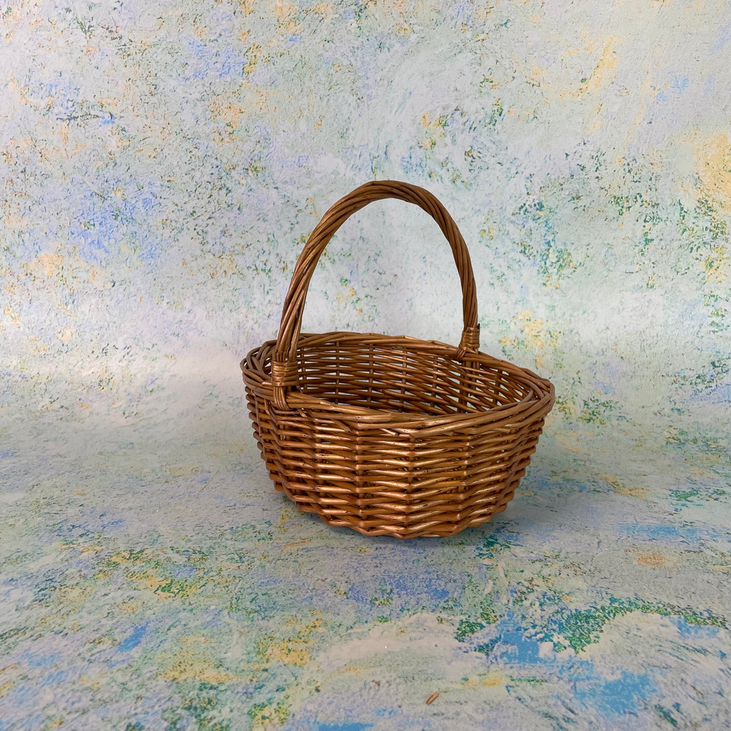 Small Easter Egg Hunt Basket - Brown Wicker